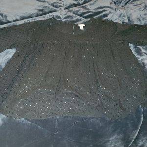 Black sequin blouse